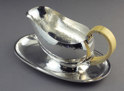 German Arts and Crafts/ Art Deco Silver Gravy Boat - Josef Arnold